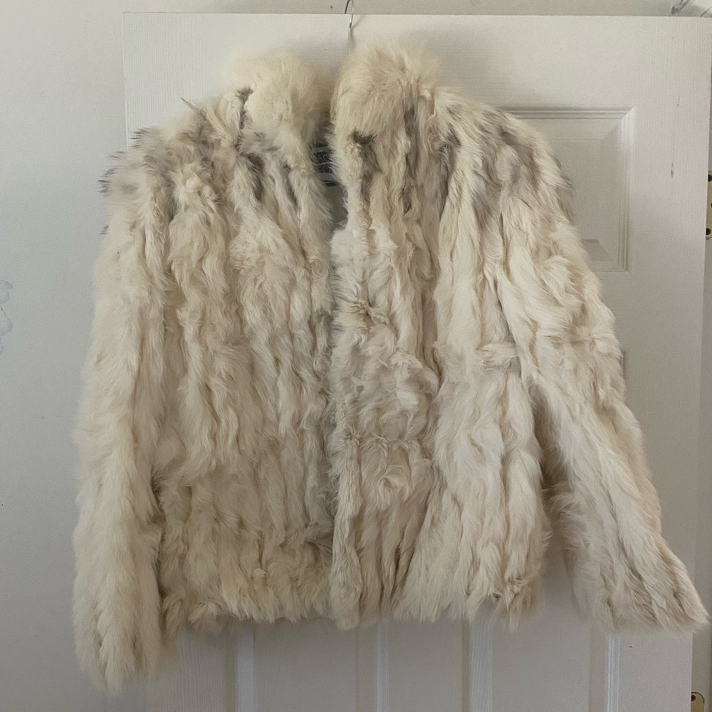 Blue fox coat